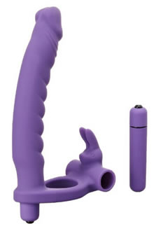 Frisky Double Delight Dual Penetration Vibrating Rabbit Cock Ring